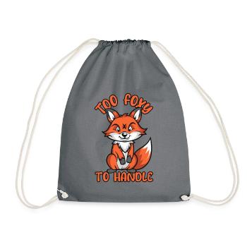 Too Foxy To Handle Red Fox Canidae Caninae Fox - Drawstring Bag - grey - Front
