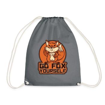 Go Fox Yourself Canidae Caninae Rotfuchs Fuchs Liebhaber - Turnbeutel - Grau - Vorne