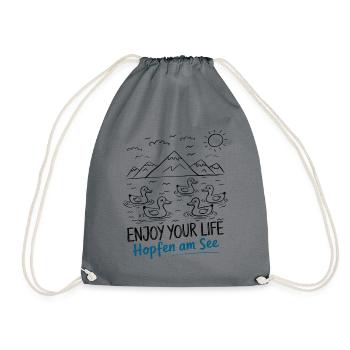 Hopfen am See Mountains Holiday Hiking - Drawstring Bag - grey - Front