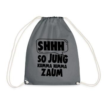 SHHH So Jung Kumma Nimmy Zaum - Turnbeutel - Grau - Vorne