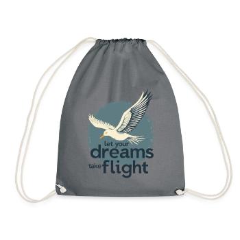 Laissez vos rêves prendre leur envol Oiseau mouette - Sac de sport léger - gris - Devant