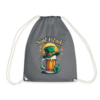 Saint Patrick`s Day Beer - Turnbeutel - Grau - Vorne