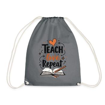 Teach Love Repeat – École de formation des formateurs d’enseignants - Sac de sport léger - gris - Devant