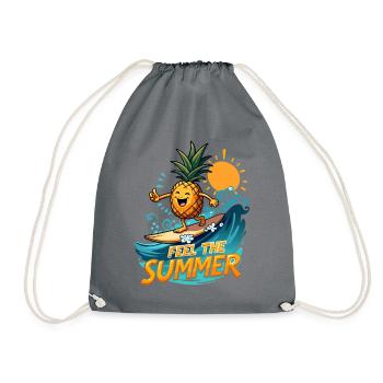 Ananas Surfer Surf Feel L’été - Sac de sport léger - gris - Devant