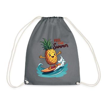 Ananas Surfer Surf Feel L’été - Sac de sport léger - gris - Devant