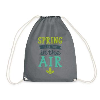 Spring is in the Air - Drawstring Bag - grey - Front