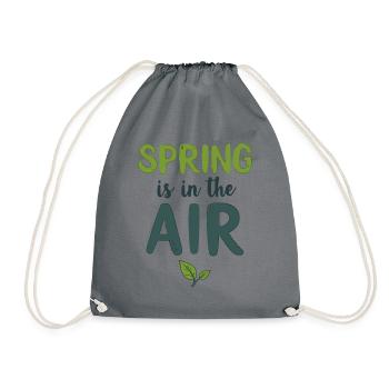 Spring is in the Air - Drawstring Bag - grey - Front