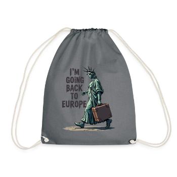 Funny Statue of Liberty USA America Sarcasm - Drawstring Bag - grey - Front