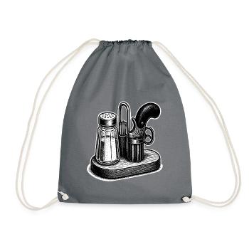 Sald and Pepperbox - Drawstring Bag - grey - Front