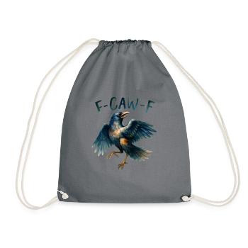 Drôle de corbeau disant F-CAW-F T-Shirt - Sac de sport léger - gris - Devant