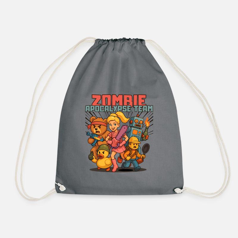 Zombie Apocalypse Team - Drawstring Bag - grey