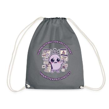 L’interaction humaine a trop de notes de patch - Sac de sport léger - gris - Devant