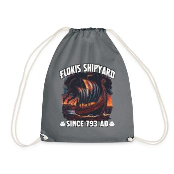 Chantier naval de Floki depuis 793 après J.-C. - Sac de sport léger - gris - Devant