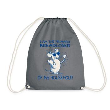 I'm the main breadwinner of my household - Drawstring Bag - grey - Front