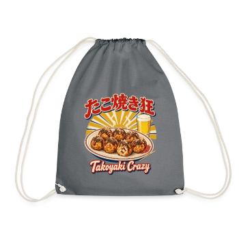 Takoyaki Crazy - Turnbeutel - Grau - Vorne