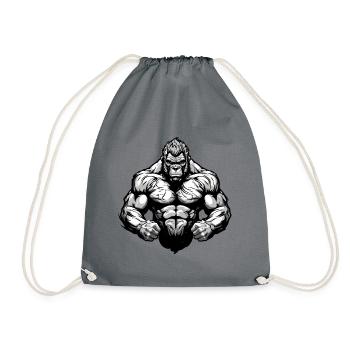 Gorilla Beast Musculation Muscles - Sac de sport léger - gris - Devant