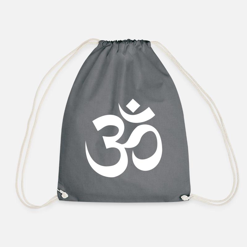 Om - Drawstring Bag - grey
