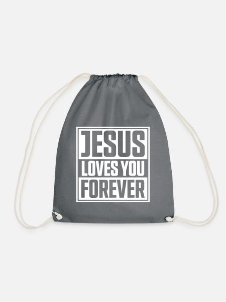 jesus liebt dich - Turnbeutel - Grau