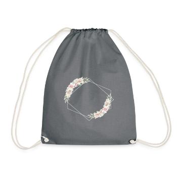 Fleurs géométriquement personnalisables - Sac de sport léger - gris - Devant