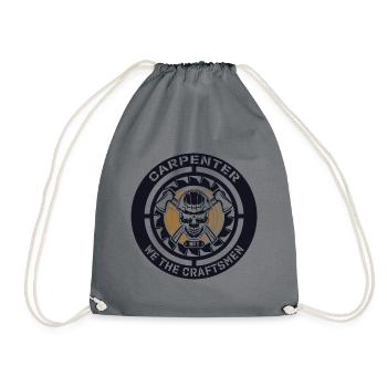 Carpenter we the craftsmen - Drawstring Bag - grey - Front
