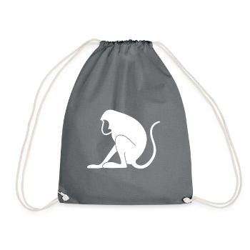 Singe singes voilés - Sac de sport léger - gris - Devant