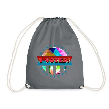 Politique Pop Art J’ai voté Badge Retro Voters Electi - Sac de sport léger - gris - Devant