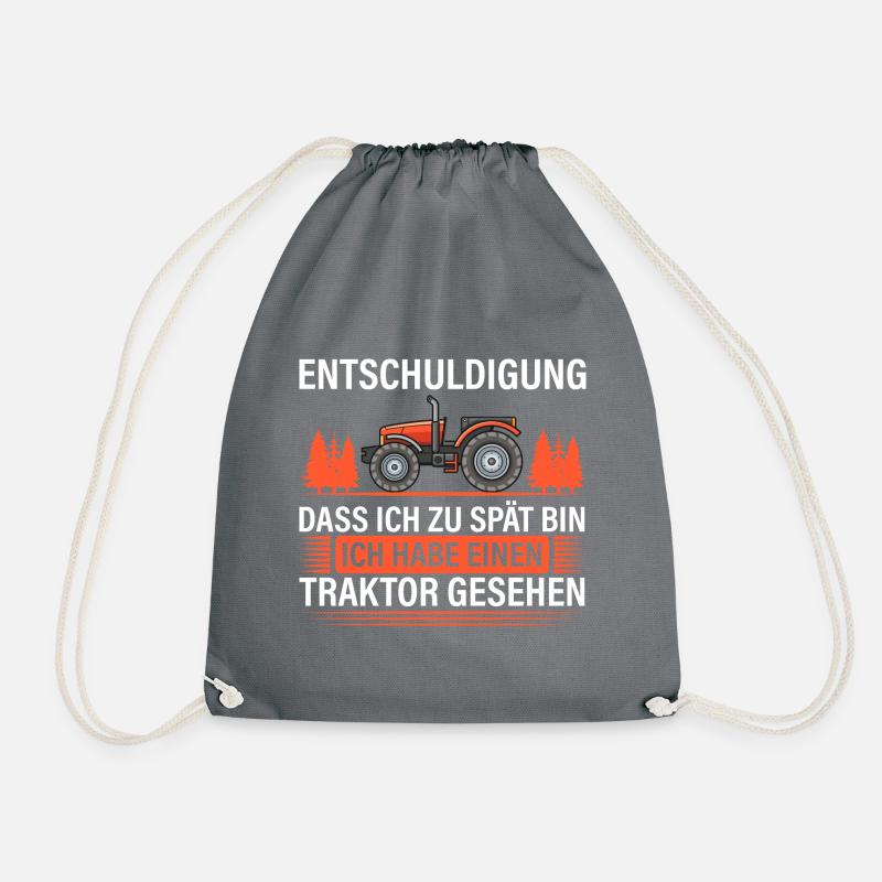 Ich habe einen Traktor gesehen - Turnbeutel - Grau