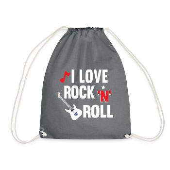 I Love Rock‘N‘Roll - Turnbeutel - Grau - Vorne