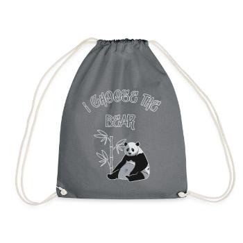 Les femmes choisissent : homme contre ours - Sac de sport léger - gris - Devant