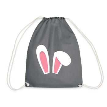 EASTERBUNNY EASTER EARS EARS - Drawstring Bag - grey - Front