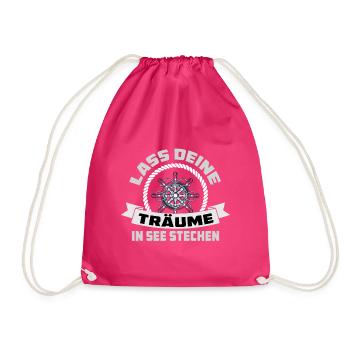 Lass deine Träume in See stechen - Turnbeutel - Fuchsia - Vorne