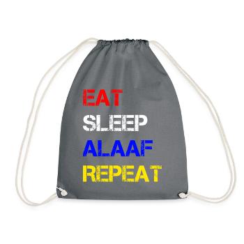 EAT SLEEP ALAAF REPEAT | Carnival - Drawstring Bag - grey - Front