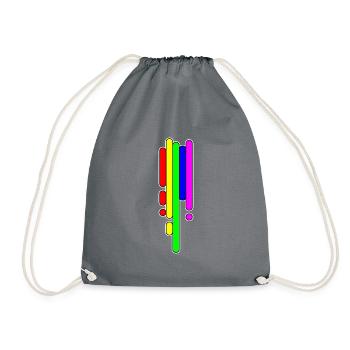 Rainbow vomit Rainbow vomit poke madic - Drawstring Bag - grey - Front
