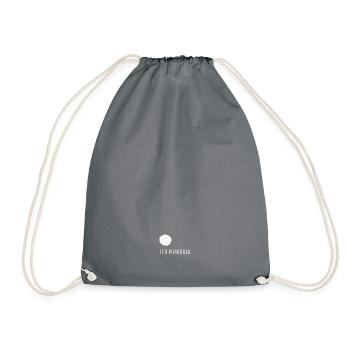 it s a bubble white lettering - Drawstring Bag - grey - Front