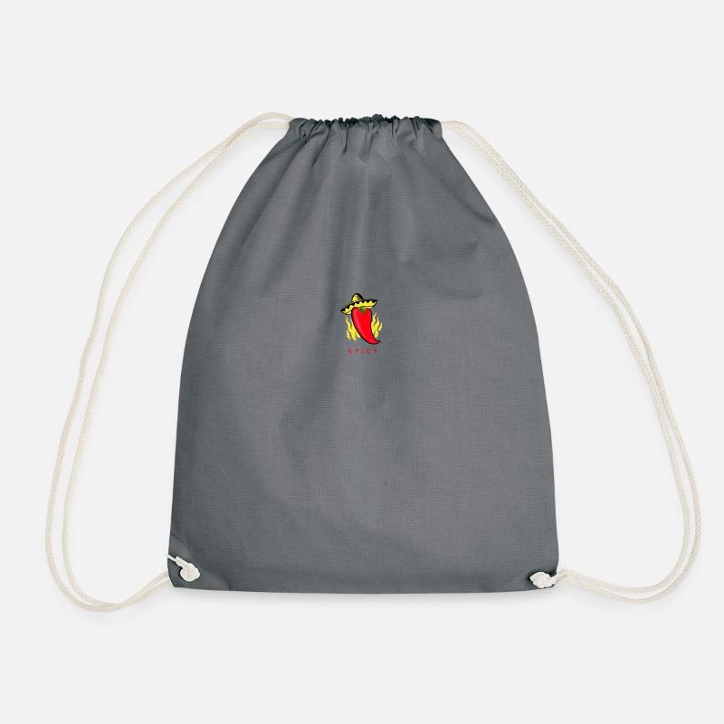 Spicy Chili Scharfe Chilli Peperoni Pfefferschote - Turnbeutel - Grau