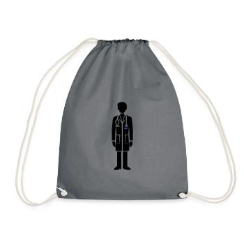Icône du docteur - Sac de sport léger - gris - Devant