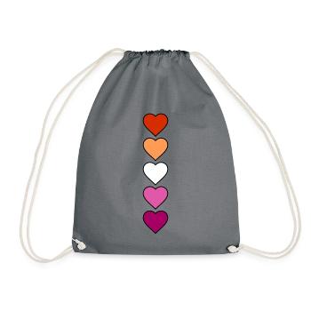 LGBTQ Pride Lesbian Heart Lesbian Flag Lesbian - Sac de sport léger - gris - Devant