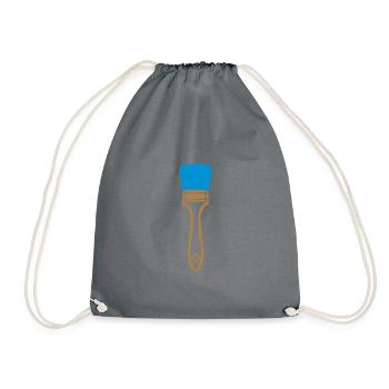 pinceau peintre peinture - Sac de sport léger - gris - Devant