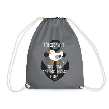 La maison est l'endroit où les bouffées de mouette - Sac de sport léger - gris - Devant