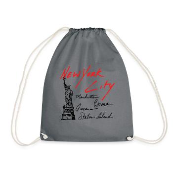 New York City NYC USA Quartiers Statue Liberté - Sac de sport léger - gris - Devant