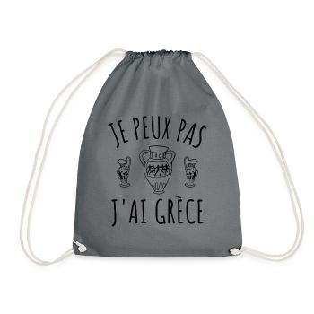Je peux pas j'ai Grèce vacances voyage amphore - Sac de sport léger - gris - Devant
