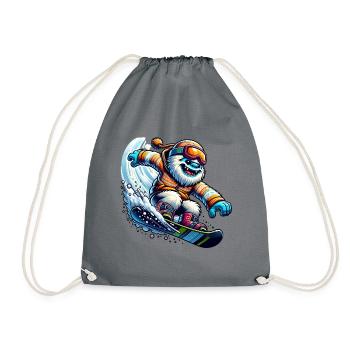Happy Yeti Snowboard Adventure - Sac de sport léger - gris - Devant