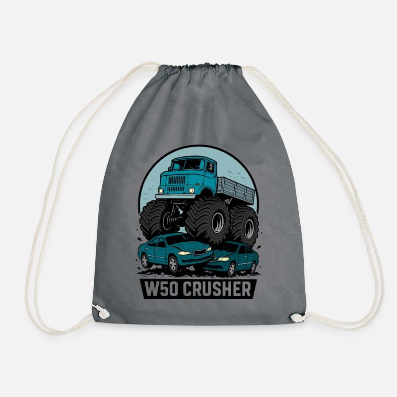 W50 Crusher - Drawstring Bag - grey