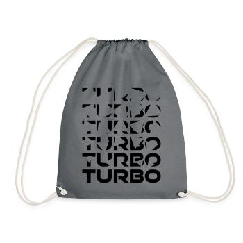 Turbo Mosaik - Turnbeutel - Grau - Vorne
