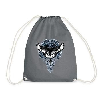 Viking Eagle - Drawstring Bag - grey - Front