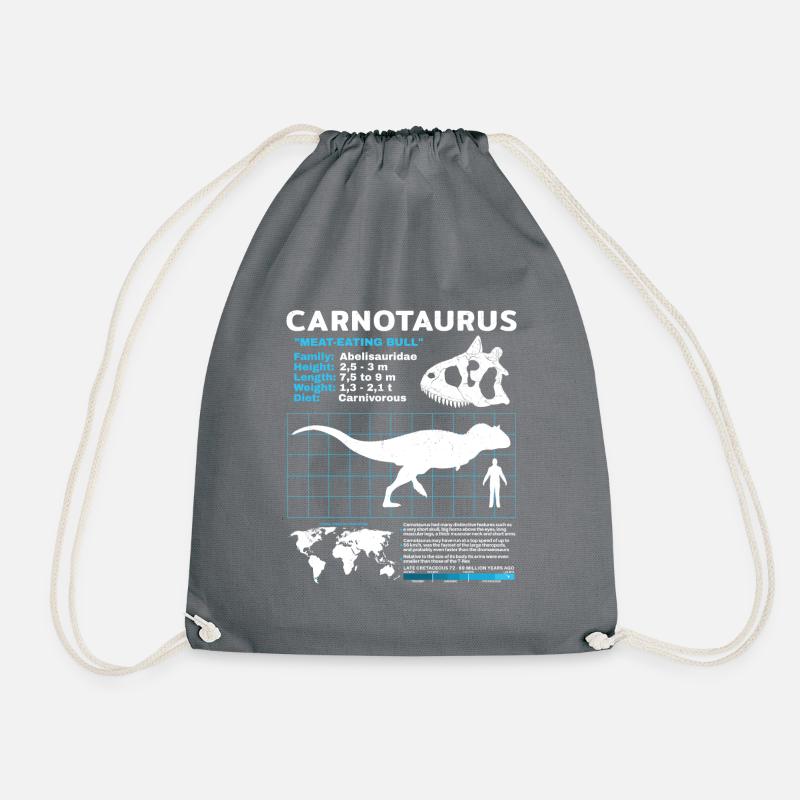 Carnotaurus fact sheet - Turnbeutel - Grau