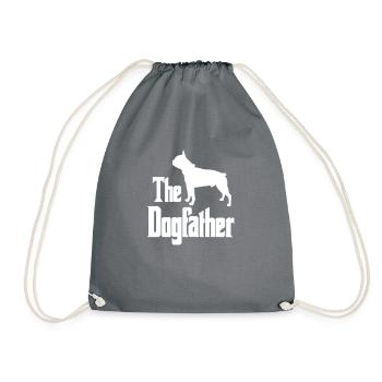Le cadeau drôle de chien Dogfather Boston Terrier - Sac de sport léger - gris - Devant