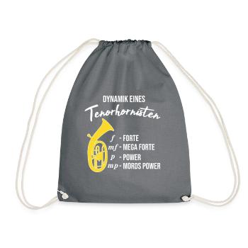 Cadeau de ténor, dynamique d’un rhinocéros ténor - Sac de sport léger - gris - Devant