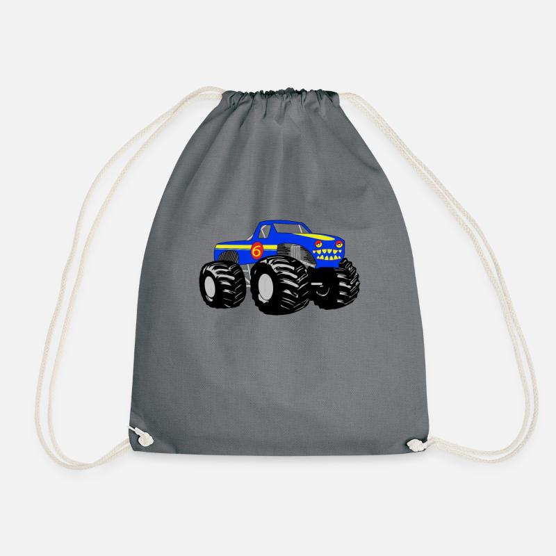 Cooler Monstertruck - Turnbeutel - Grau
