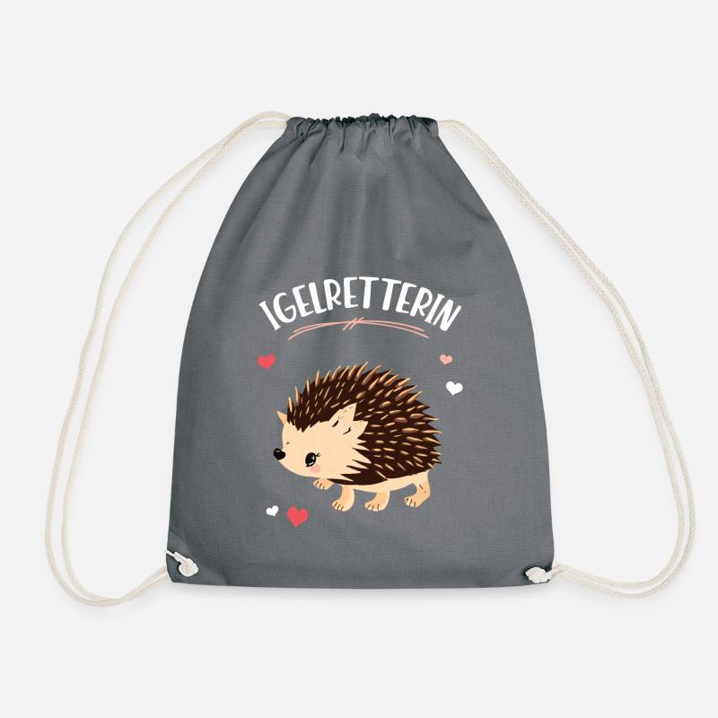 Igelretterin Weißbauchigel Igel Tier Stacheligel - Turnbeutel - Grau